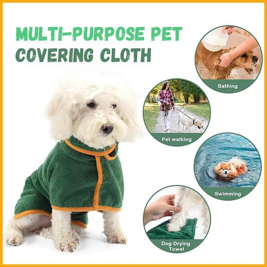Quick-Dry Dog Bathrobe Towel ⭐