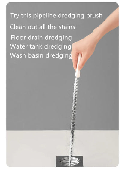 Pipe Dredging Brush Bathroom Hair Sewer