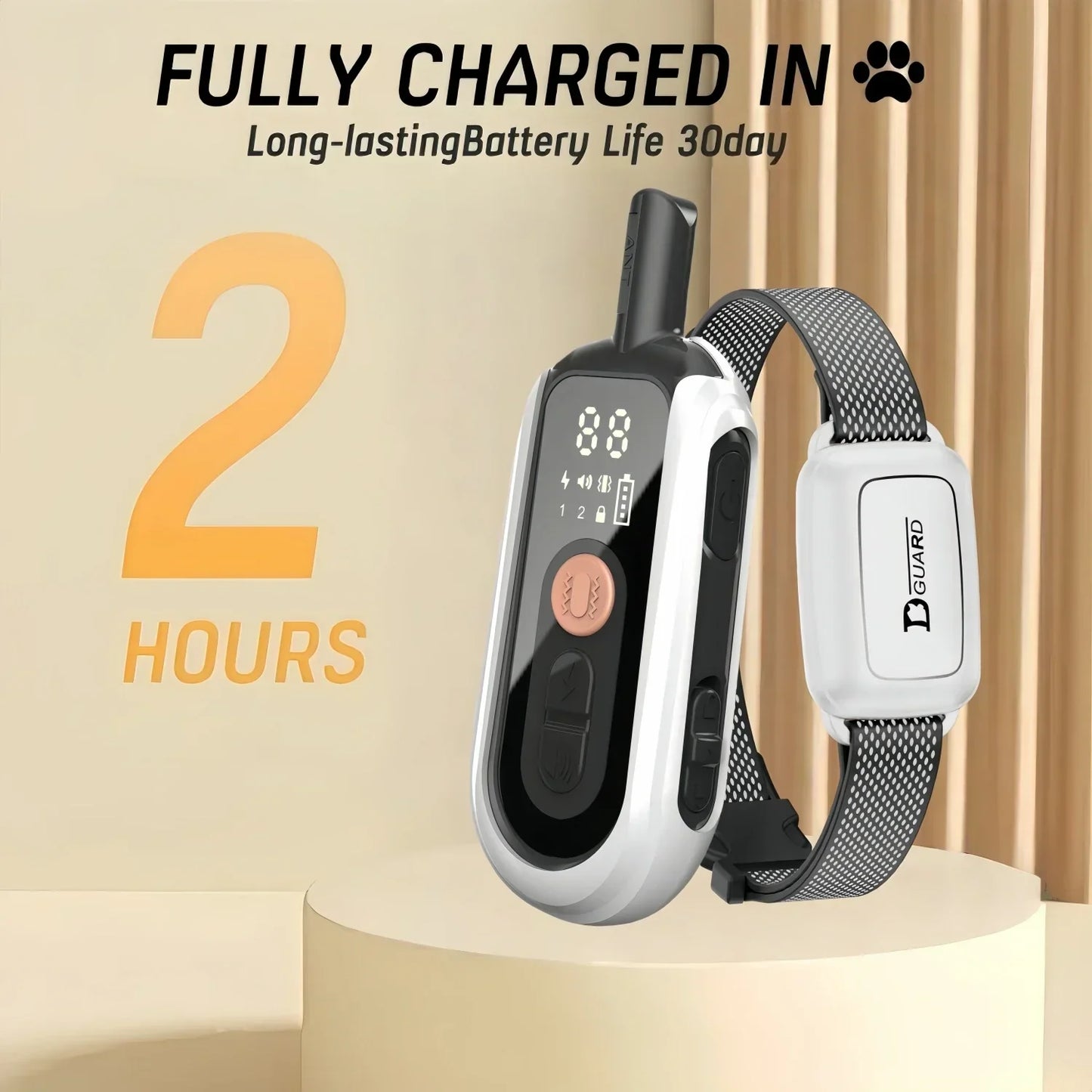 Electric Dog Training Collar Waterproof Dog Bark Collar Pet With Remote Control Rechargeable Anti Barking Device All Size Dogs