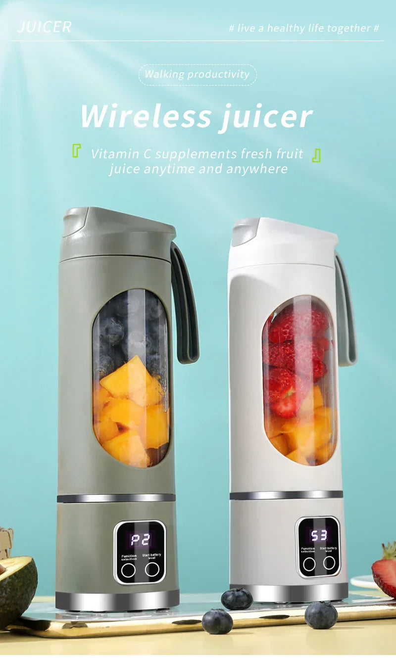 450ML Portable Juicer Cup USB Rechargeabl