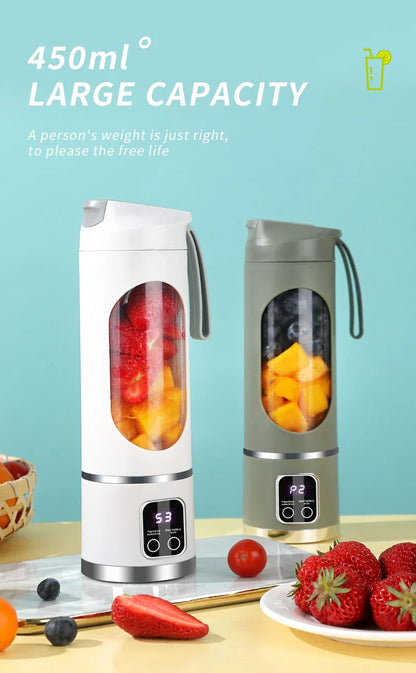 450ML Portable Juicer Cup USB Rechargeabl