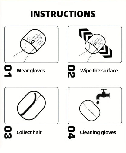 2-Piece Pet Hair Removal Gloves – Double-Sided Cat Brushes, Anti-Shedding Grooming Gloves, Hair Control Care Tools