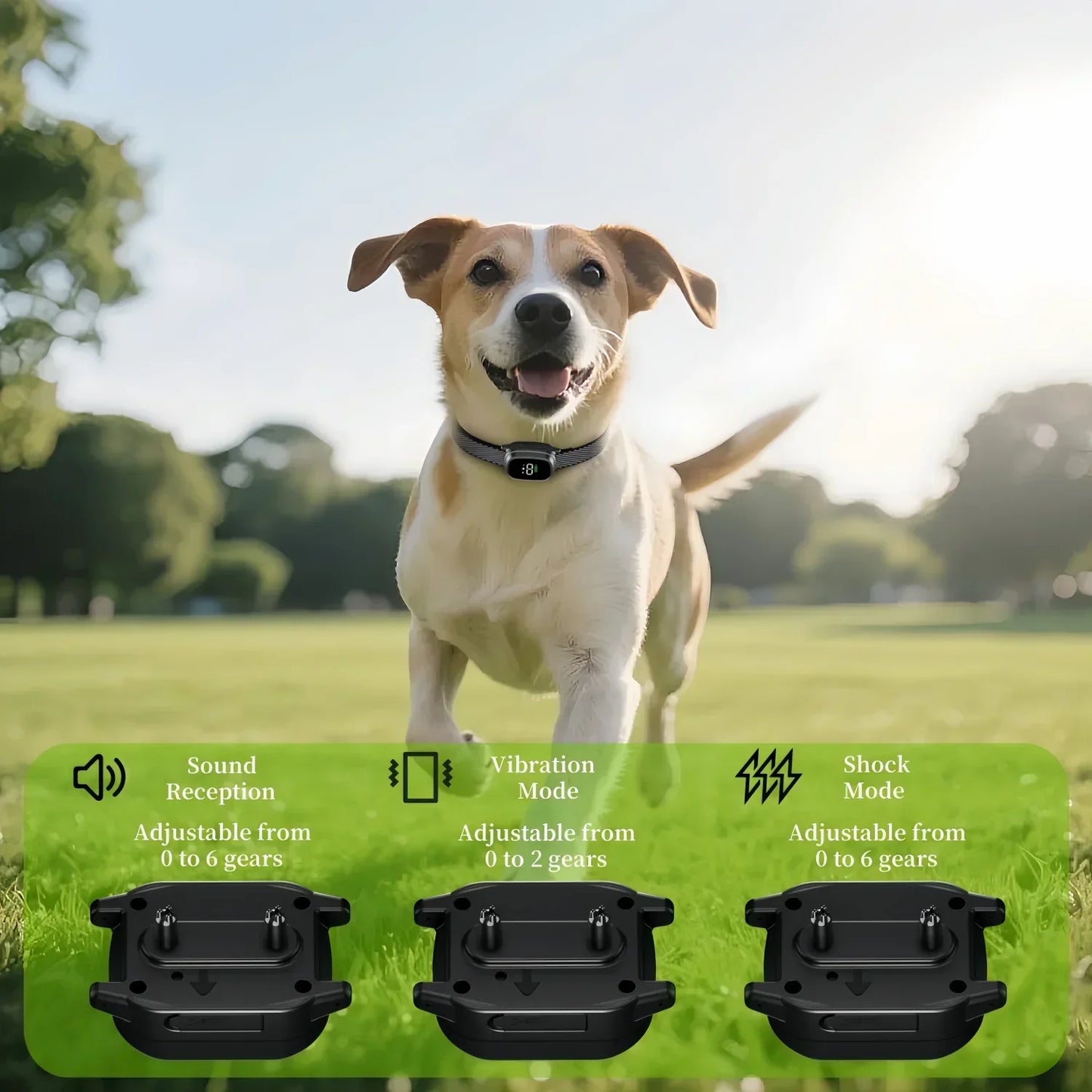 Pet Dog Anti Barking Device Waterproof Ultrasonic Stop Barking Vibration Anti Bark Collar Dogs Training Collar For all dogs