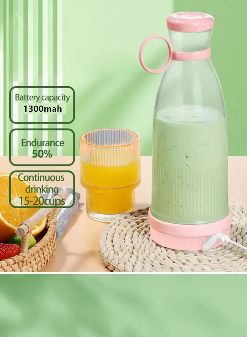 Portable Mini Electric Blender 300ml Juicer C..