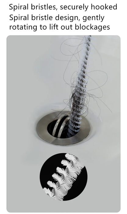 Pipe Dredging Brush Bathroom Hair Sewer