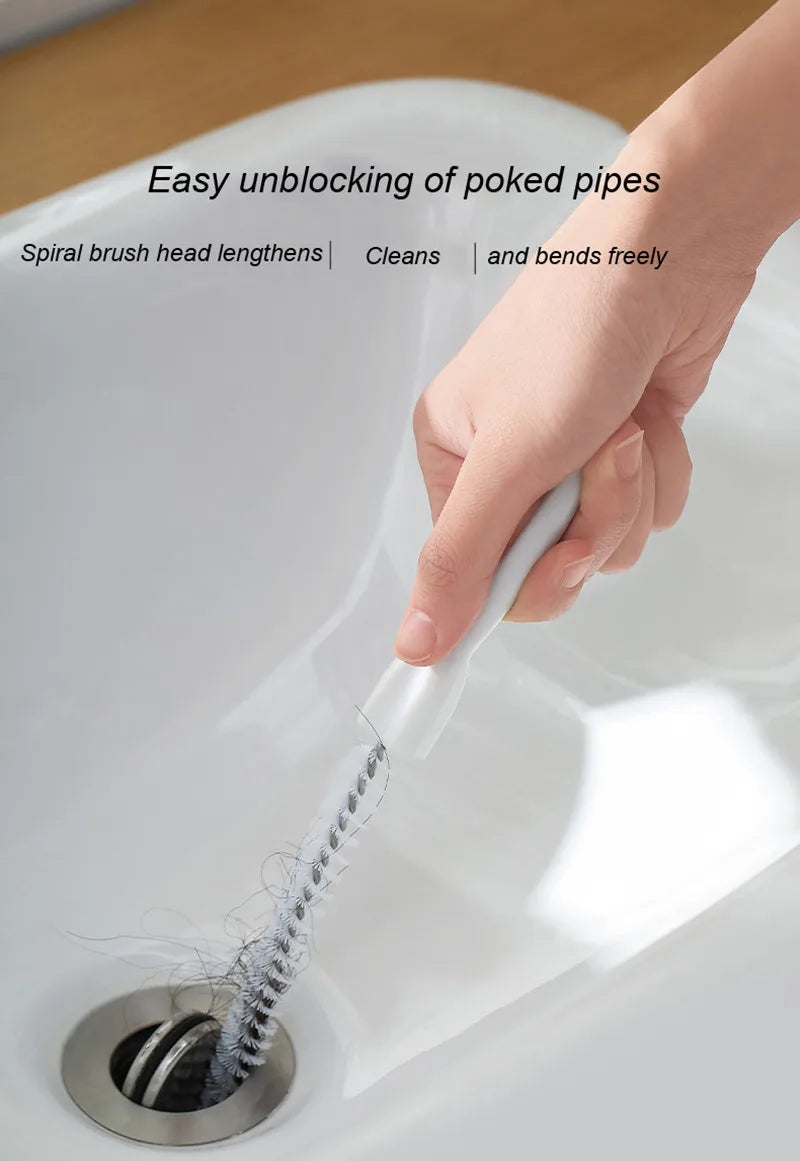 Pipe Dredging Brush Bathroom Hair Sewer