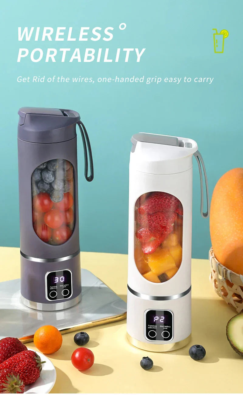 450ML Portable Juicer Cup USB Rechargeabl