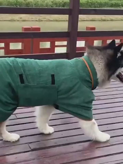 Quick-Dry Dog Bathrobe Towel ⭐